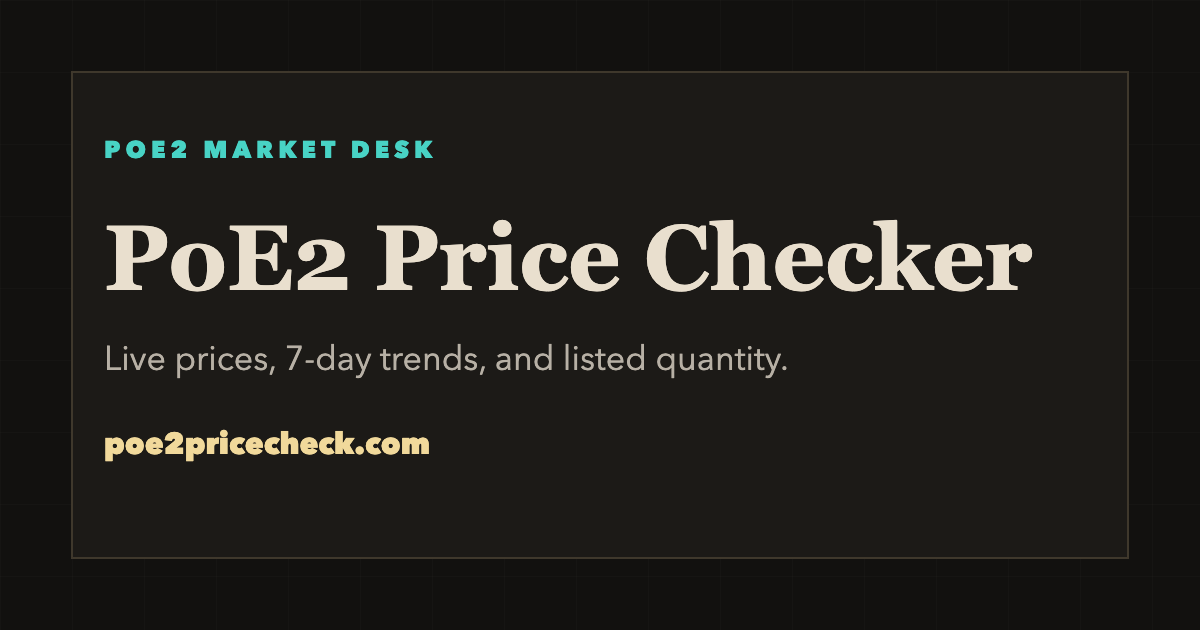 Rate Comparison Check How to Price Check PoE2 Items — PoE2 Price Checker Guide